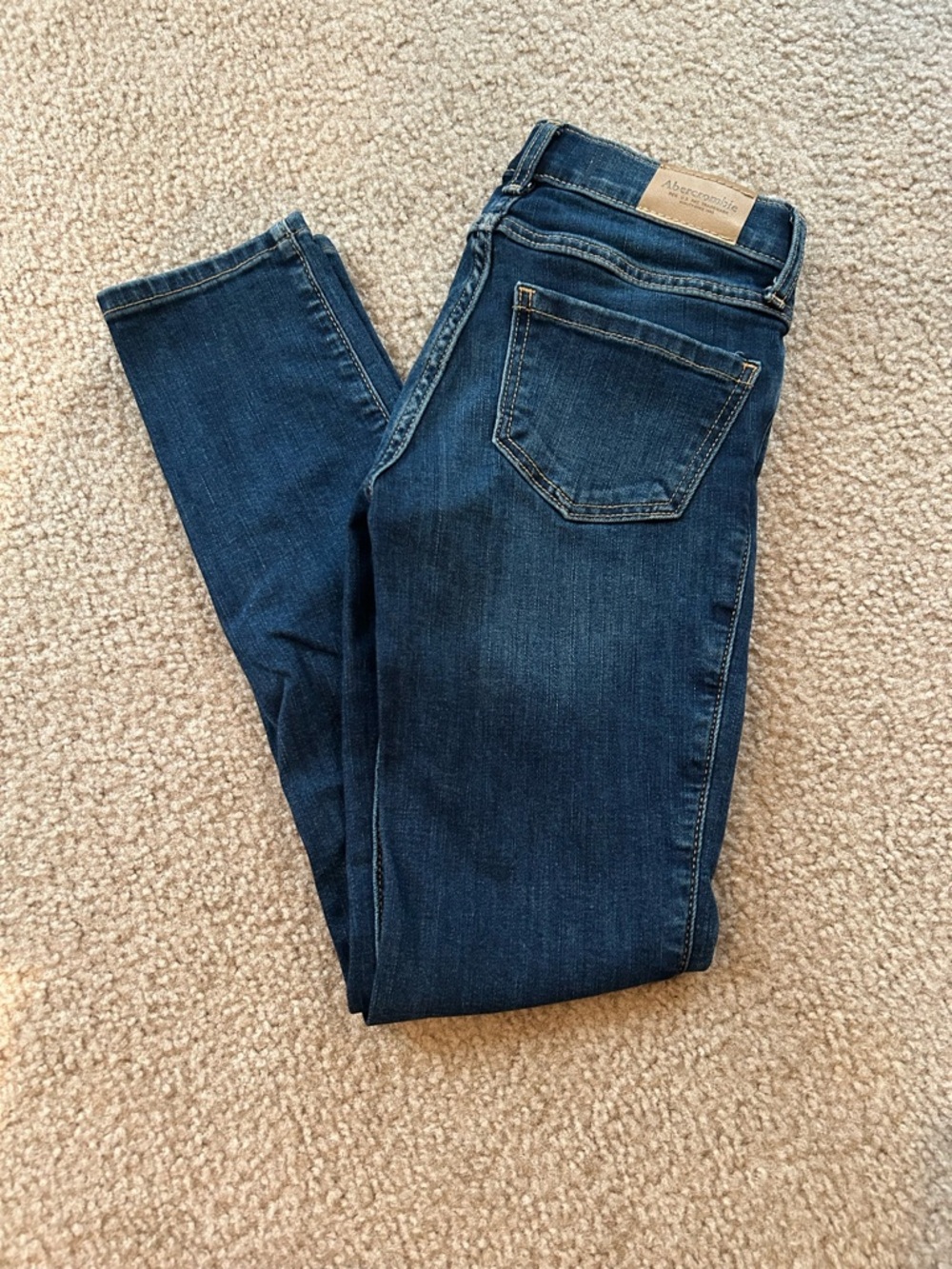 abercrombie kids dark blue denim jeans
